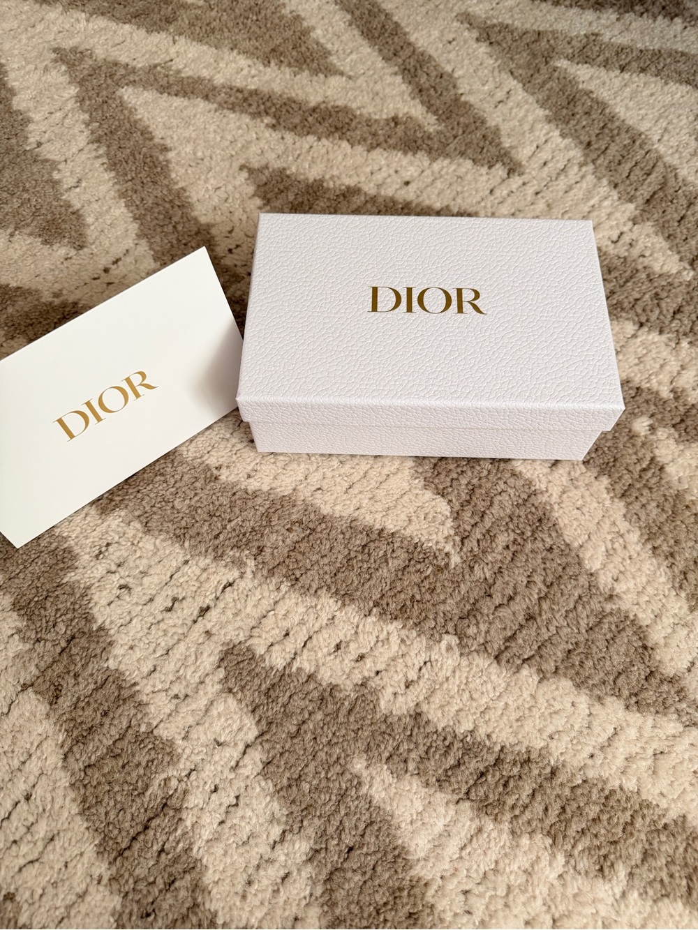 3/$15 Dior White Box with Gold Logo and Card